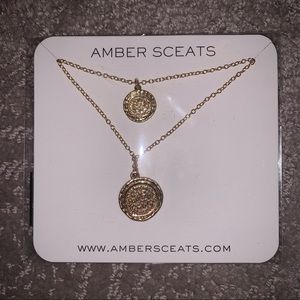 New Amber Sceats Australia Double Coin Gold Plated Layered Necklace